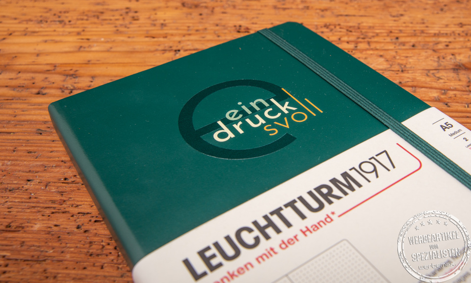 Detailansicht Logodruck auf Notizbuch Classic von Leuchtturm1917.