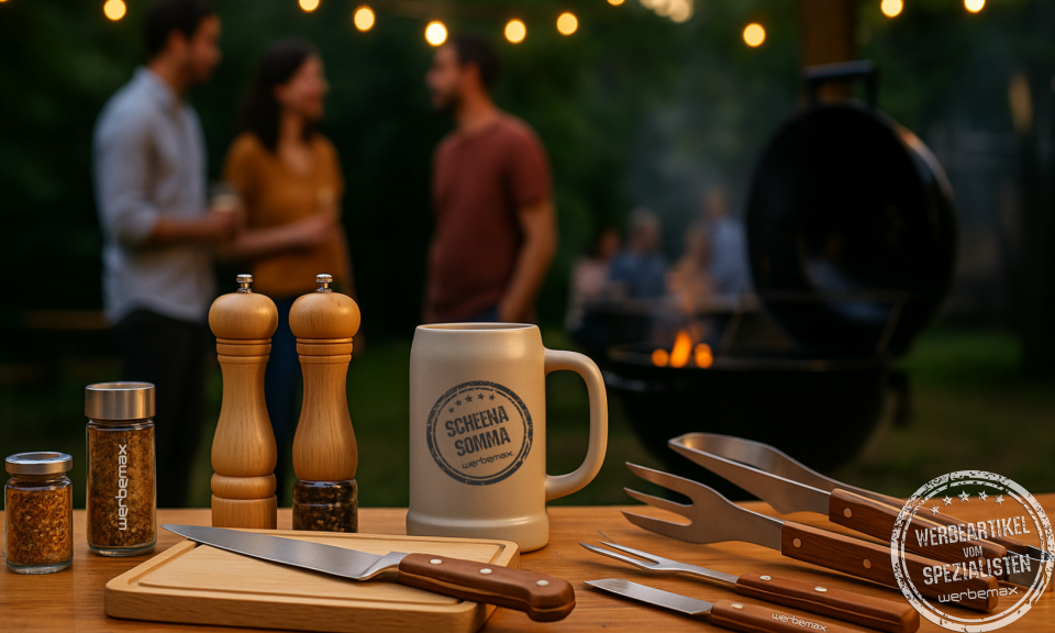 Werbeartikel zum Grillen.