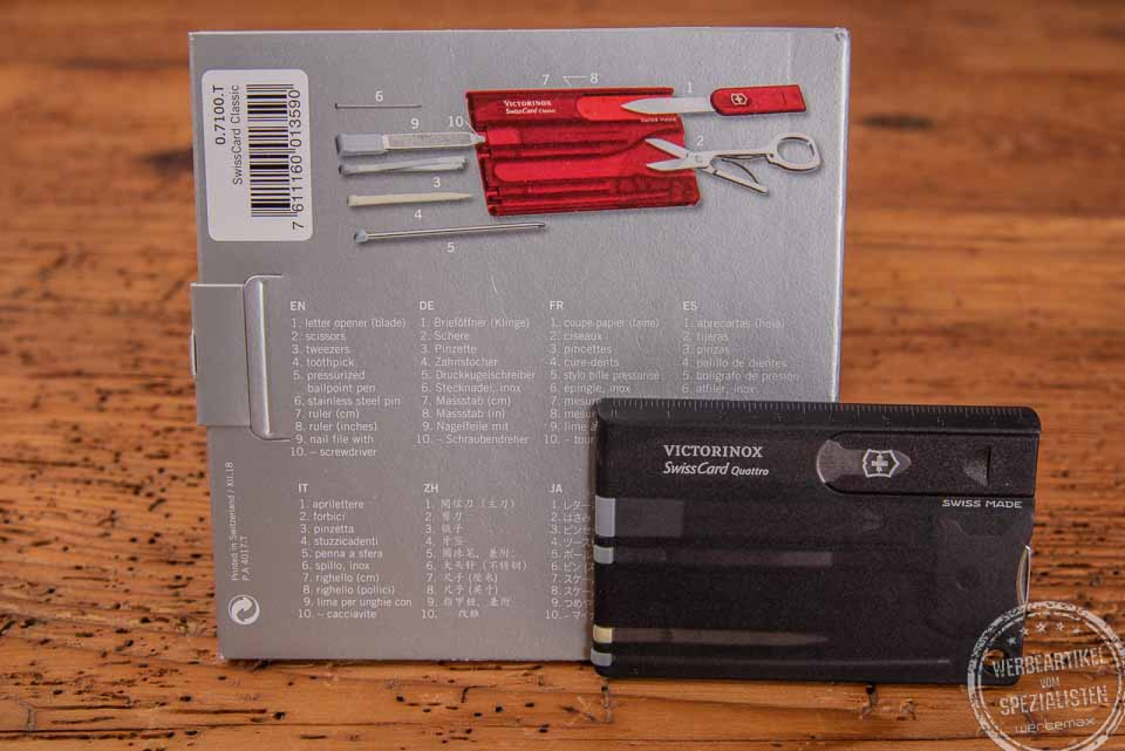 SwissCard von Victorinox mit Verpackung