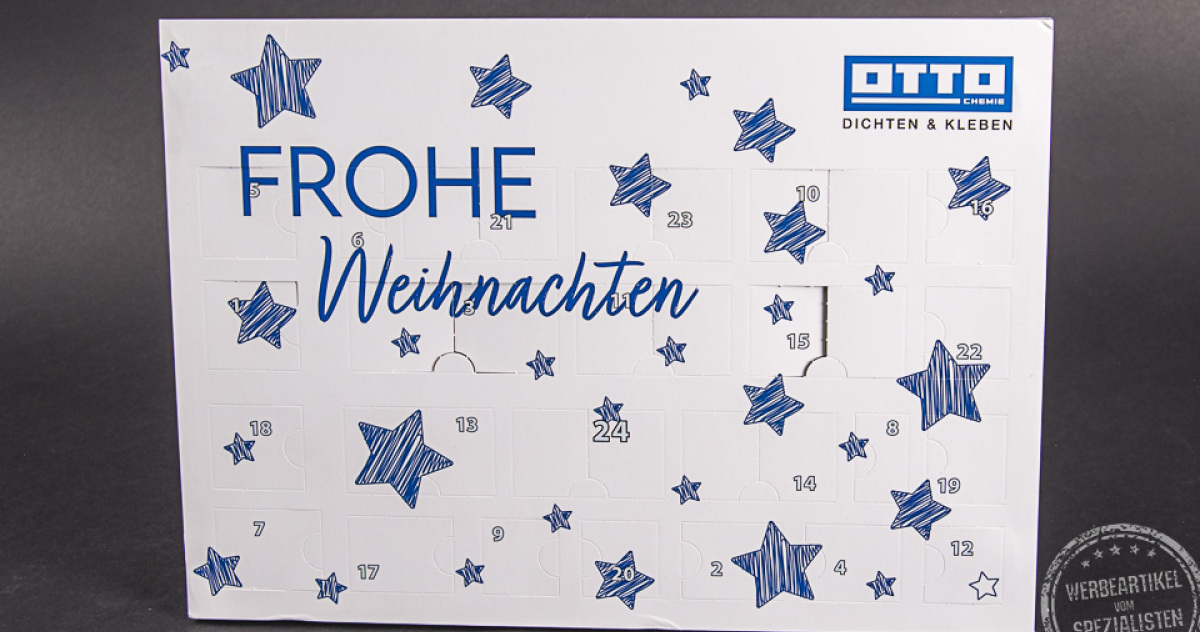 Adventskalender mit LKW Bausatz und Otto Chemie Logo.