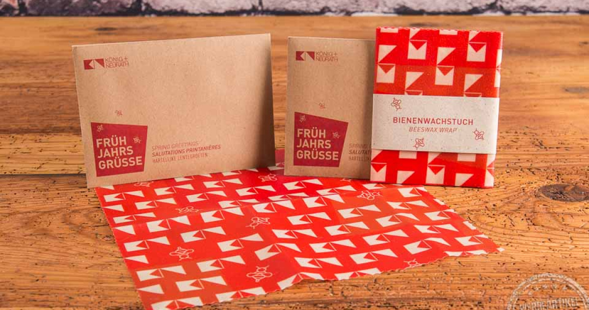 Bienenwachstuch von Koenig & Neurath mit Logo