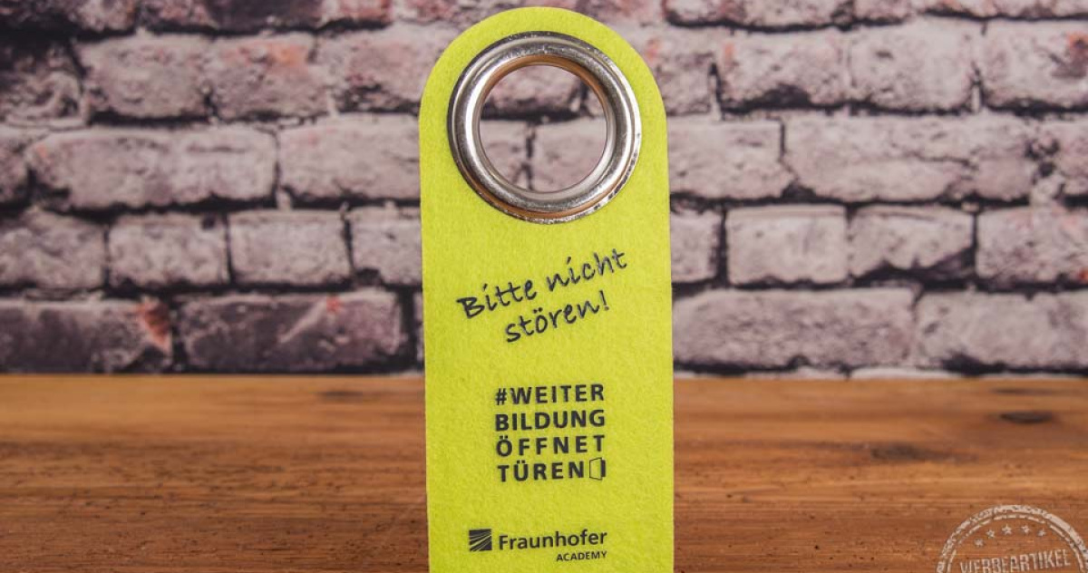 Filzt&uuml;rh&auml;nger bedruckt