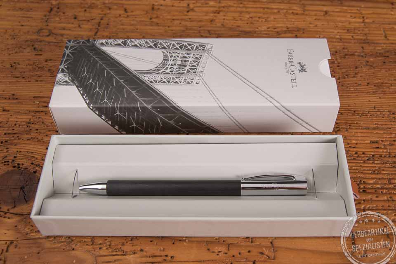 Faber-Castell Ambition Kugelschreiber als stilvolles Werbegeschenk in Verpackung