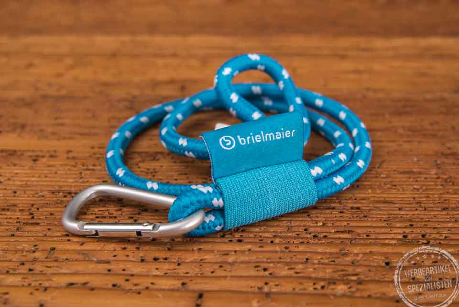 Blaues Schlüsselband mit Logo Brielmaier 