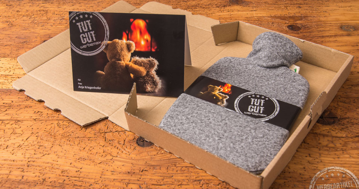 werbemax W&auml;rmflasche Versandkarton