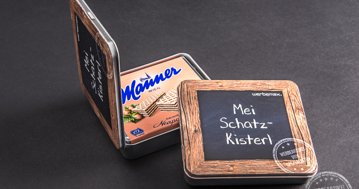 Manner zum Verschenken mit Logo