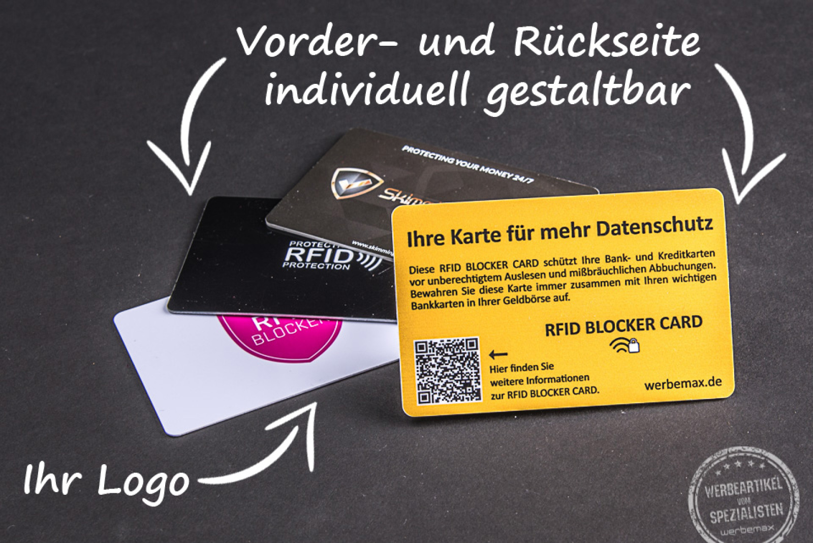 Passive RFID Blocker Karte als Visitenkarte beidseitig bedrucken