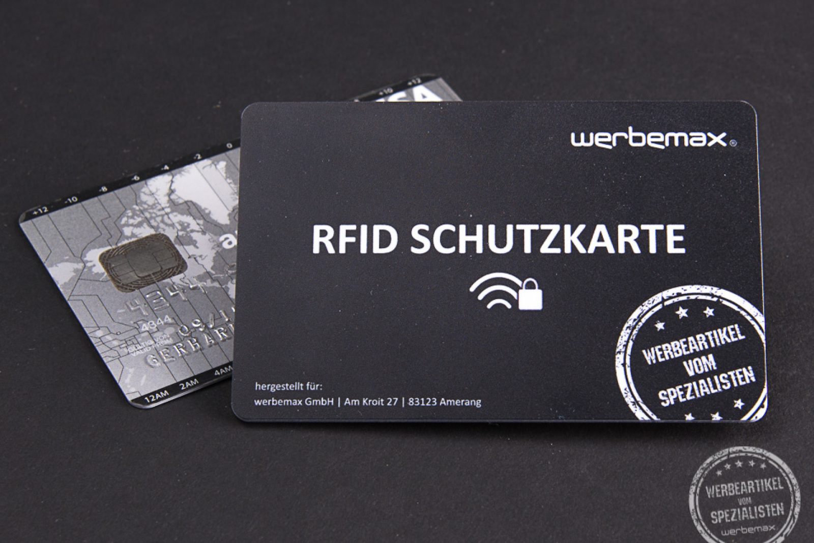 RFID-Blocker Karte - Blockerfunktion bedruckt als Werbeartikel