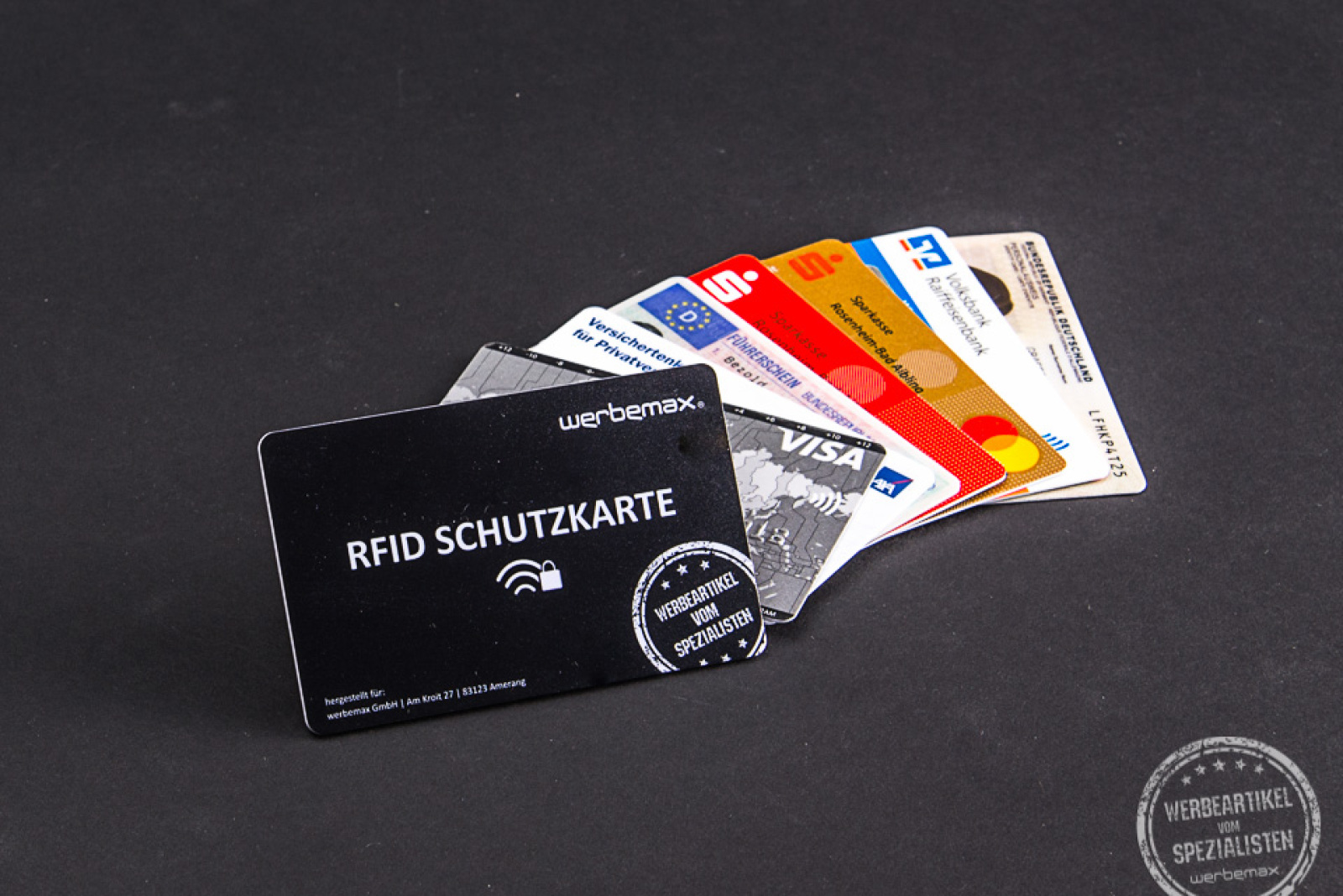 RFID Blocker Karte - Störsignal bedruckt als Werbeartikel 833467619