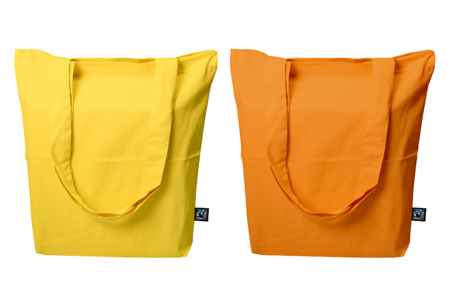 Baumwolltaschen Edda in orange und gelb als Werbeartikel 