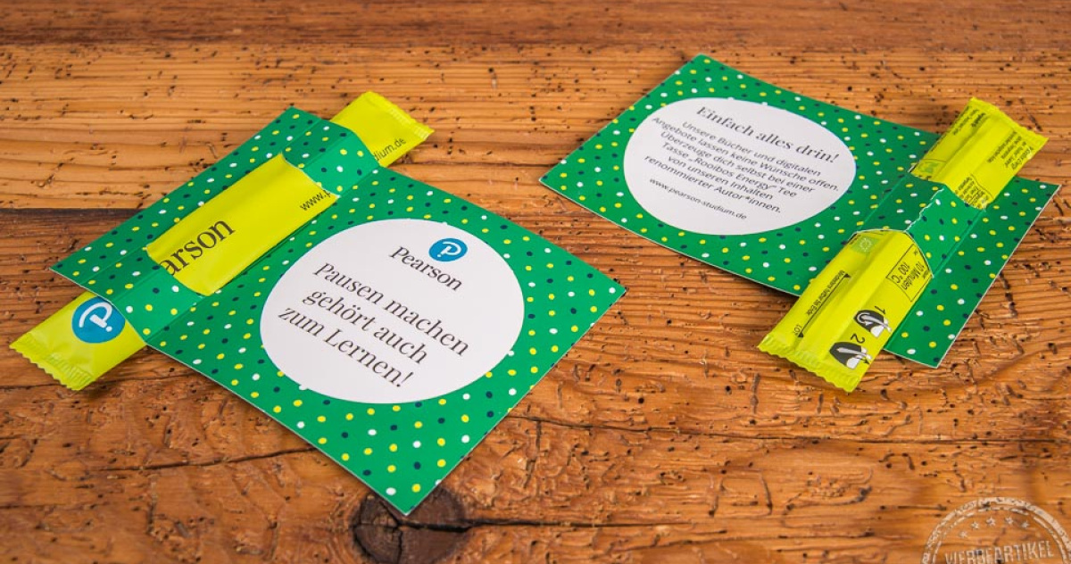 referenz teasticks mit logo und Schuber f&uuml;r gro&szlig;e Werbebotschaften