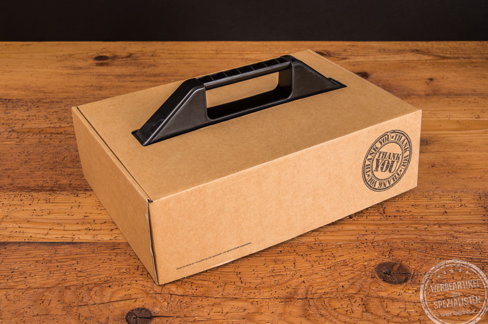 Toolbox Werkzeugbox als Werbeartikel mit Logodruck auf Verpackung