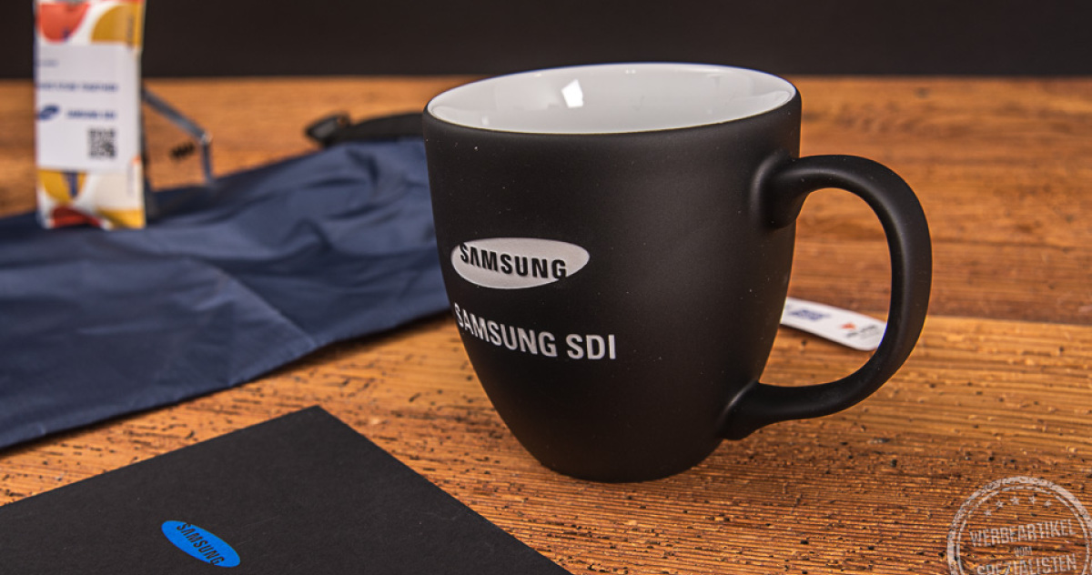 Werbeartikel Tasse mit Logo bedruckt Samsung 