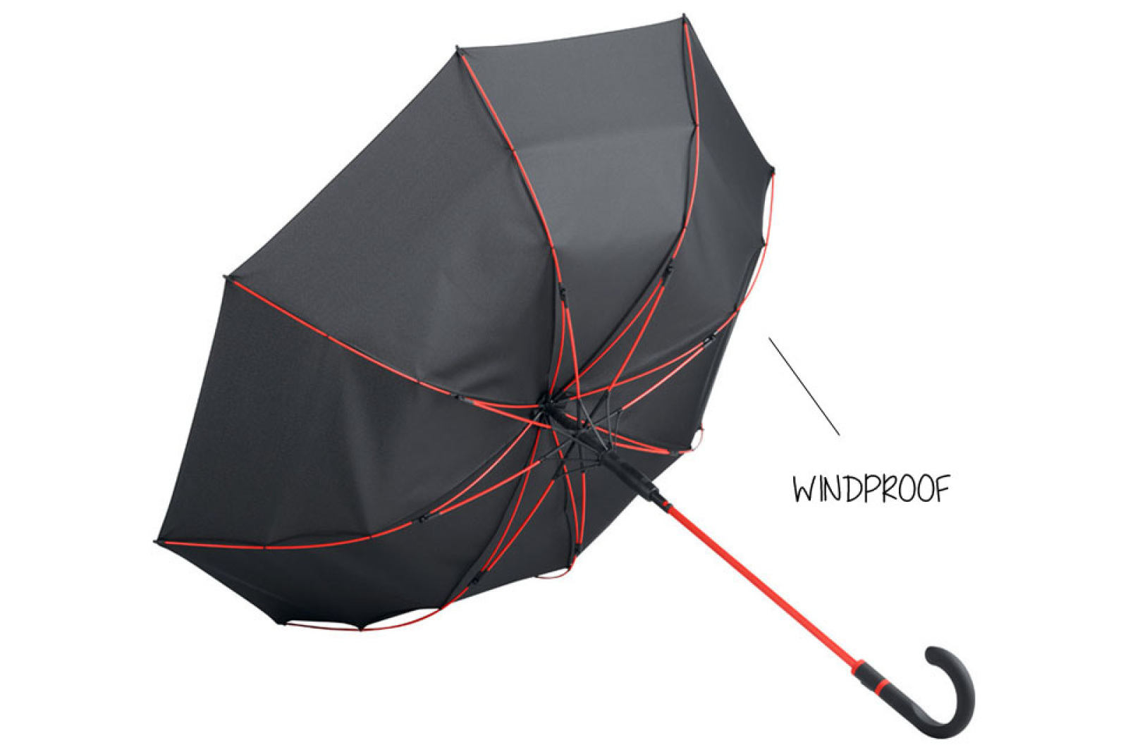 robuster Regenschirm mit Werbedruck