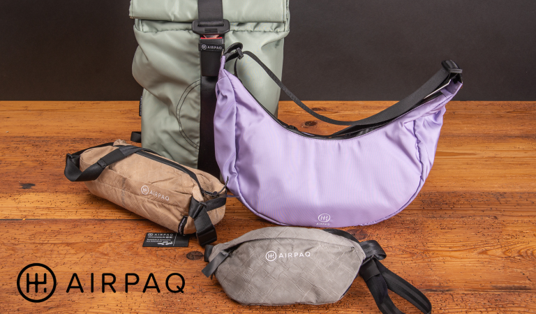 AIRPAQ Rucks&auml;cke und Hipbags aus Autoschrott als Werbeartikel.