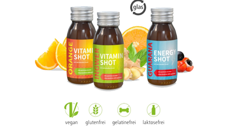 Energy Shots Ingwer, Orange, Guarana