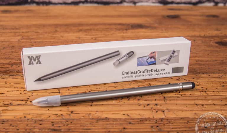 Grafitstift titan mit Werbekartonage