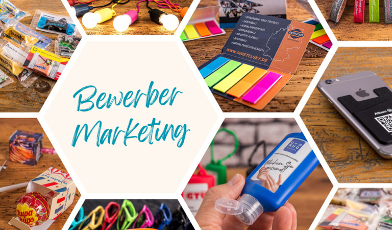 Bewerbermarketing Streuartikel Werbegeschenke für Messen