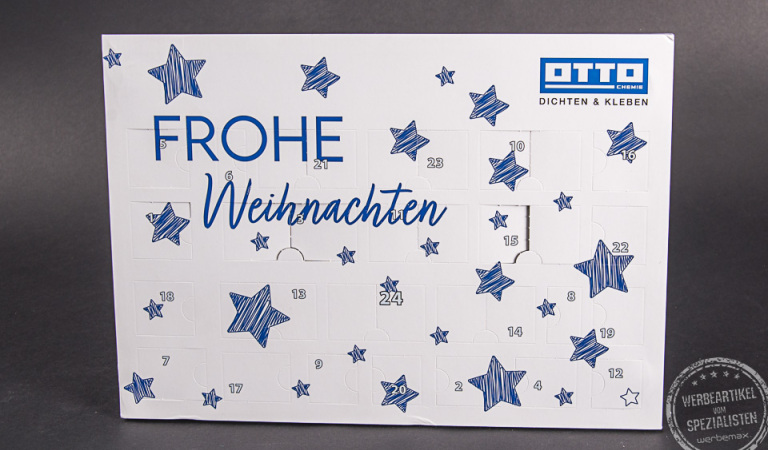 Adventskalender mit LKW Bausatz und Otto Chemie Logo.