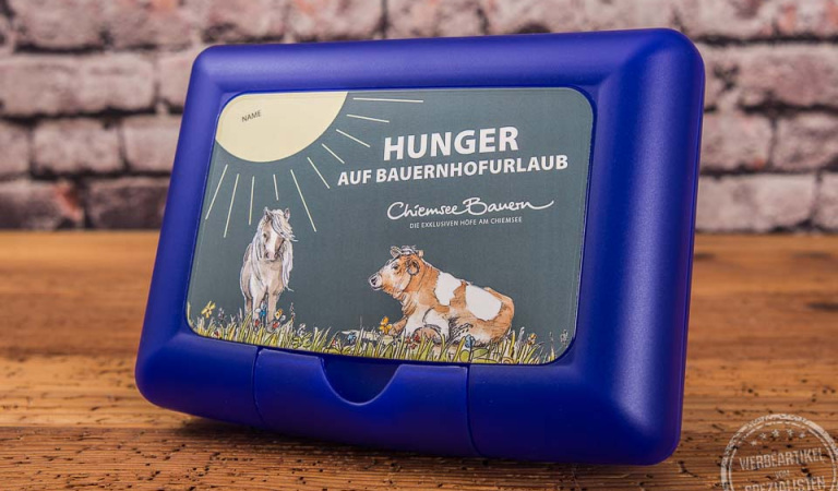 Brotzeitdose Lunchbox bedruckt für Chiemseebauern