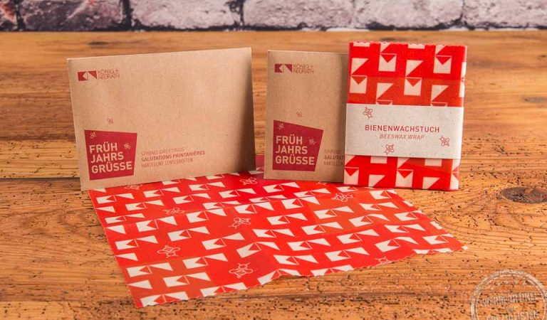Bienenwachstuch von Koenig & Neurath mit Logo
