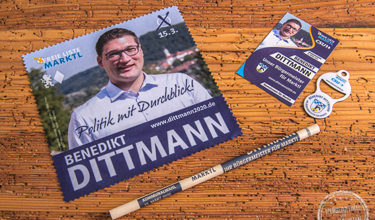 Werbeartikel für den Wahlkampf