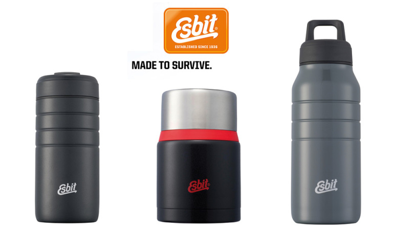 esbit Outdoorartikel, wie Thermoslfaschen und Food-Jars als Werbeartikel