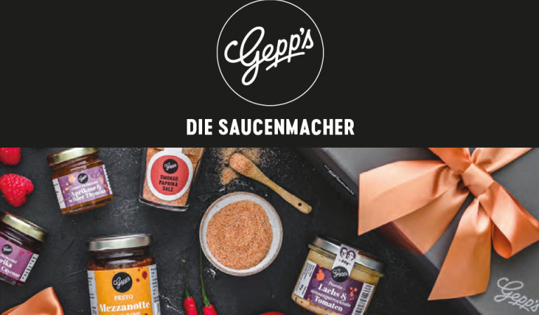 Gepps die Saucenmacher Logo und Produkte