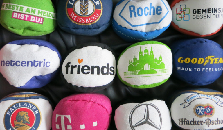 Footbag mit Logo