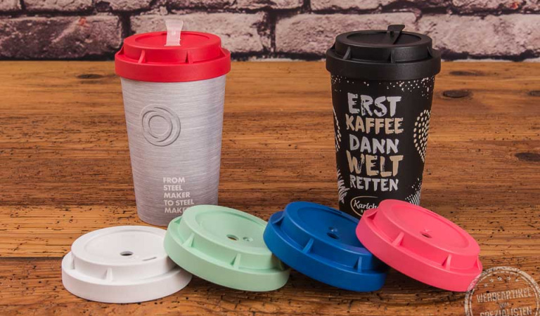 Heybico Werbeartikel Coffee to go Becher in verschiedenen Ausf&uuml;hrungen