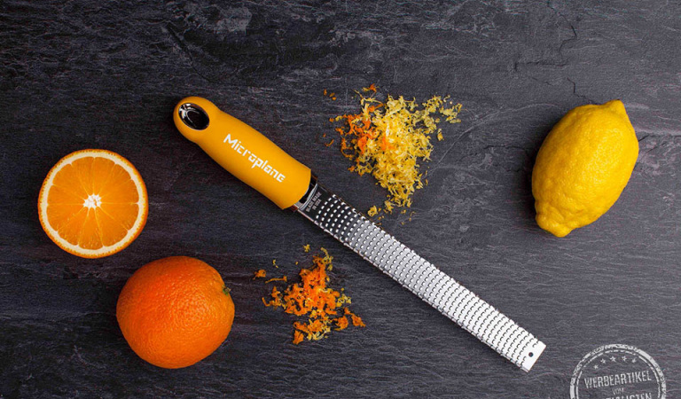 microplane zester reibe bedruckt