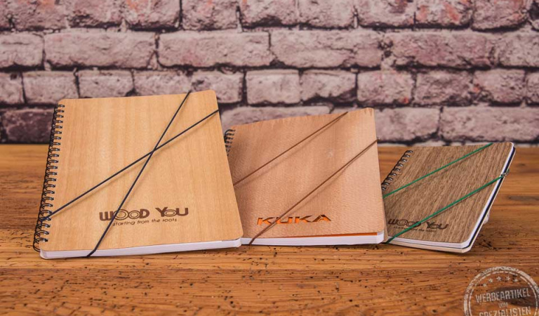 Wood You Notizbuch mit Echtholz Furnier Farb&uuml;bersicht