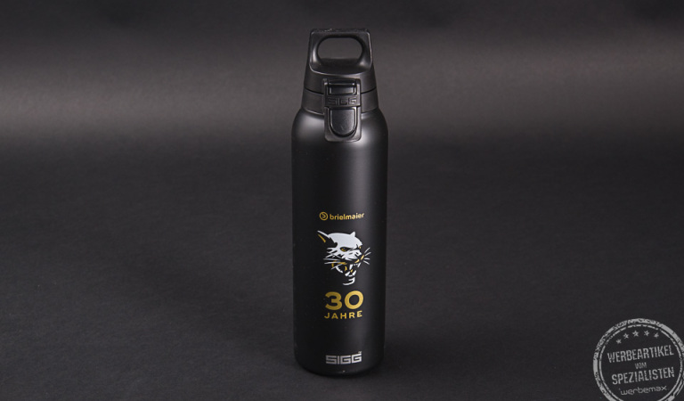 Sigg Hot and Cold Isolierflasche in schwarz für Brielmaier