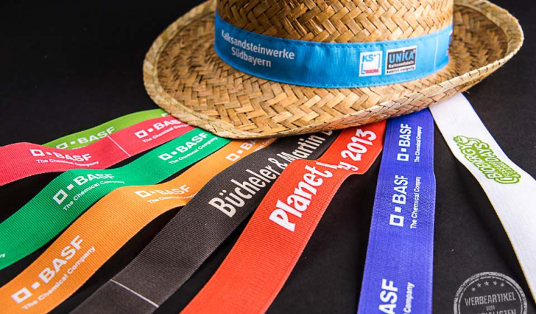 Banderole von Strohhüten bedrucken