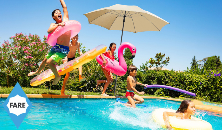 Bedruckter Sonnenschirm von FARE als Werbegeschenk