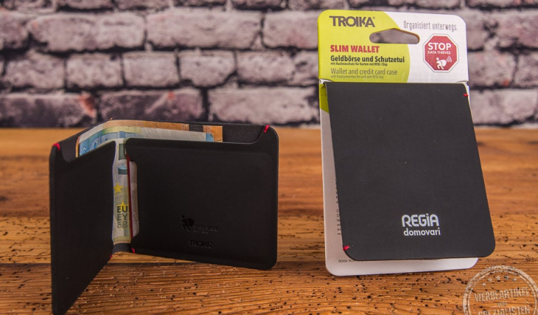 troika slim wallet mit logodruck