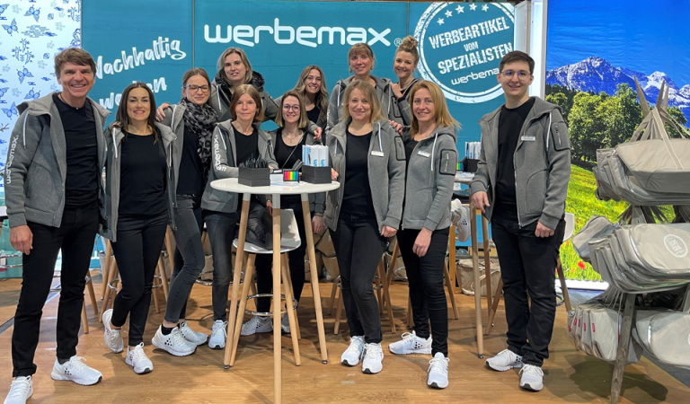 Stand Werbeartikel Messe WerbeWelt Team werbemax