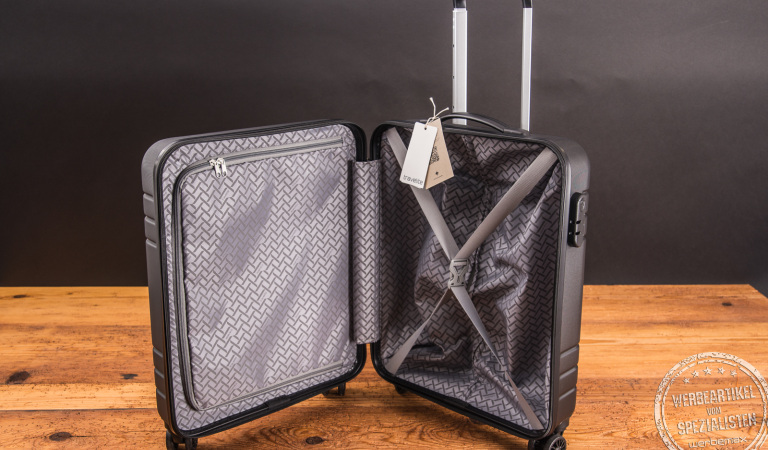 Travelite Trolley PICO schwarz geöffnet