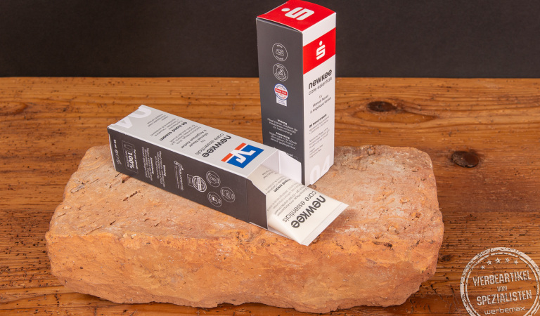 Pflegende Handcreme von Newkee jetzt auch mit Werbeanbringung auf der Cremetube und der Verpackung