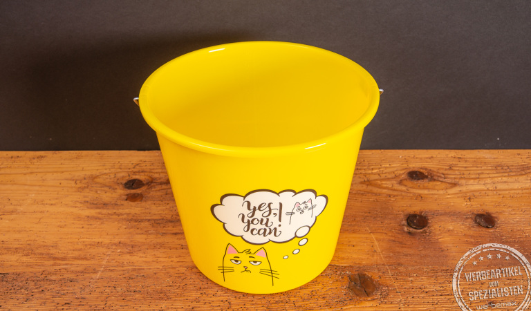 Große Werbefläche auf dem praktischen 10 Liter Eimer in Gelb nutzen. Aber bei 14 Farben ist sicher auch Ihre individuelle Unternehmensfarbe mit dabei. 