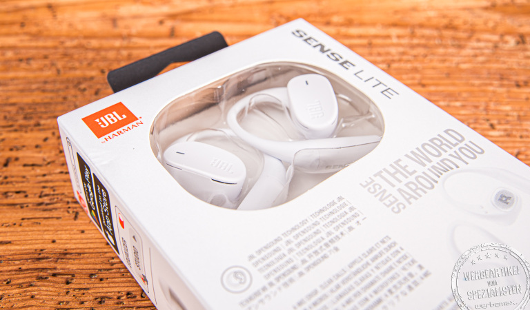 JBL Kopfhörer Sense Lite als exklusiver Werbeartikel – kabellose Open Ear Bluetooth In-Ears mit Branding für Marketing und Events.