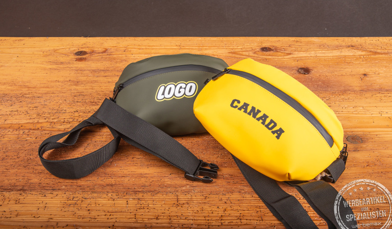 Bauchtasche von halfar als Merchandise mit Logo bedruckt, tragbar als G&uuml;rteltasche oder Crossbody Tasche