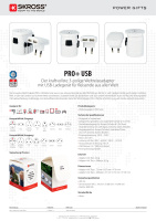 Datenblatt SKROSS 3-poliger Weltreiseadapter PRO+USB
