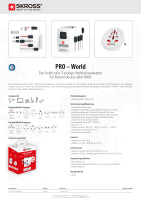SKROSS 3-poliger Weltreiseadapter PRO World