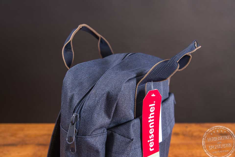 Werbeartikel Reisenthel Allday Backpack M Dekor Herringbone dark blue